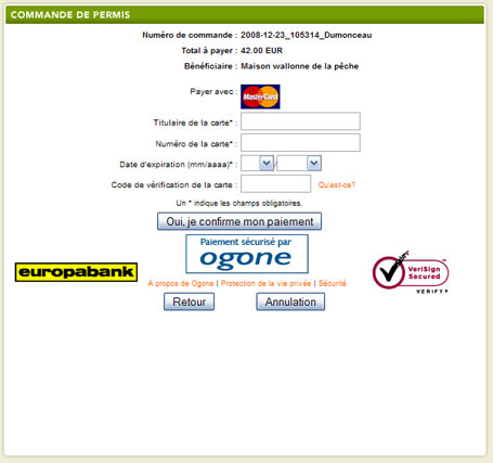 Paiement par carte de crédit MasterCard Paiement par carte de crédit MasterCard