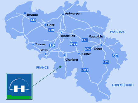Carte de localisation des Lacs de l'Eau d'Heure Carte de localisation des Lacs de l'Eau d'Heure